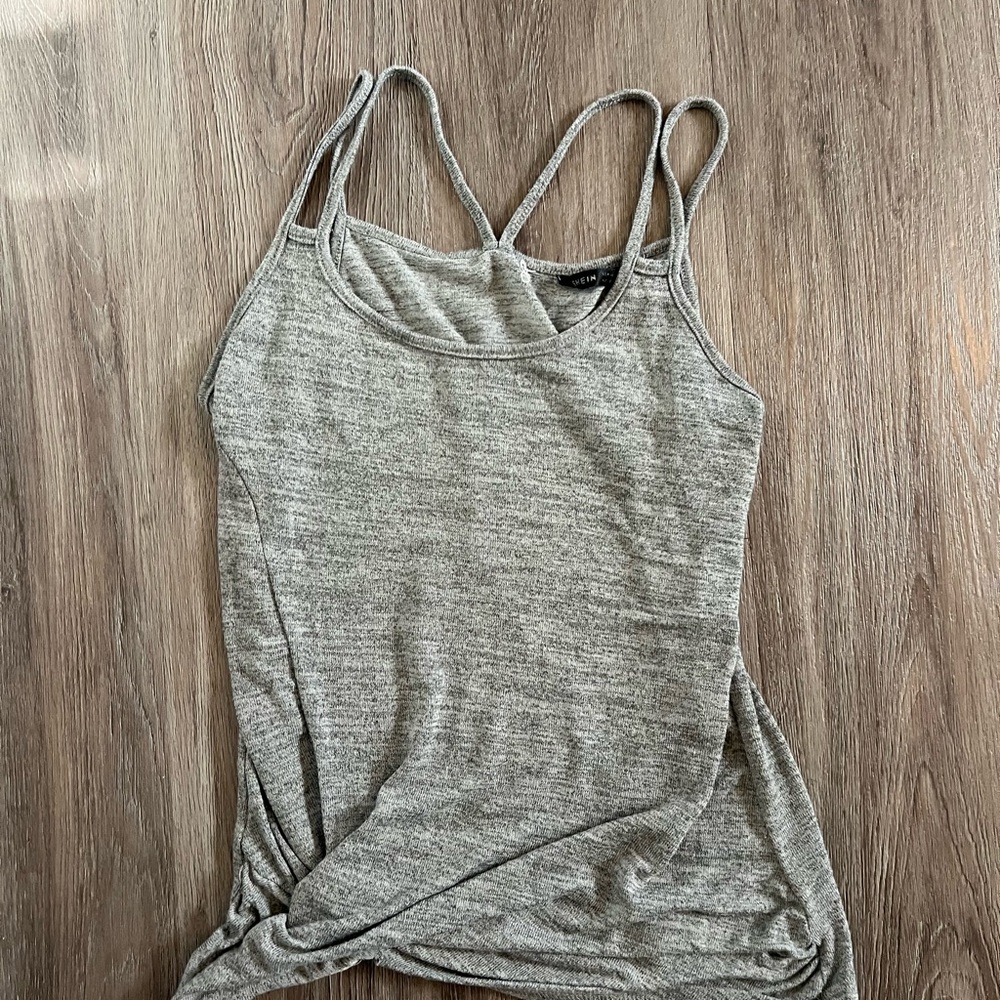 SHEIN Gray Fitted Ribbed Camisole